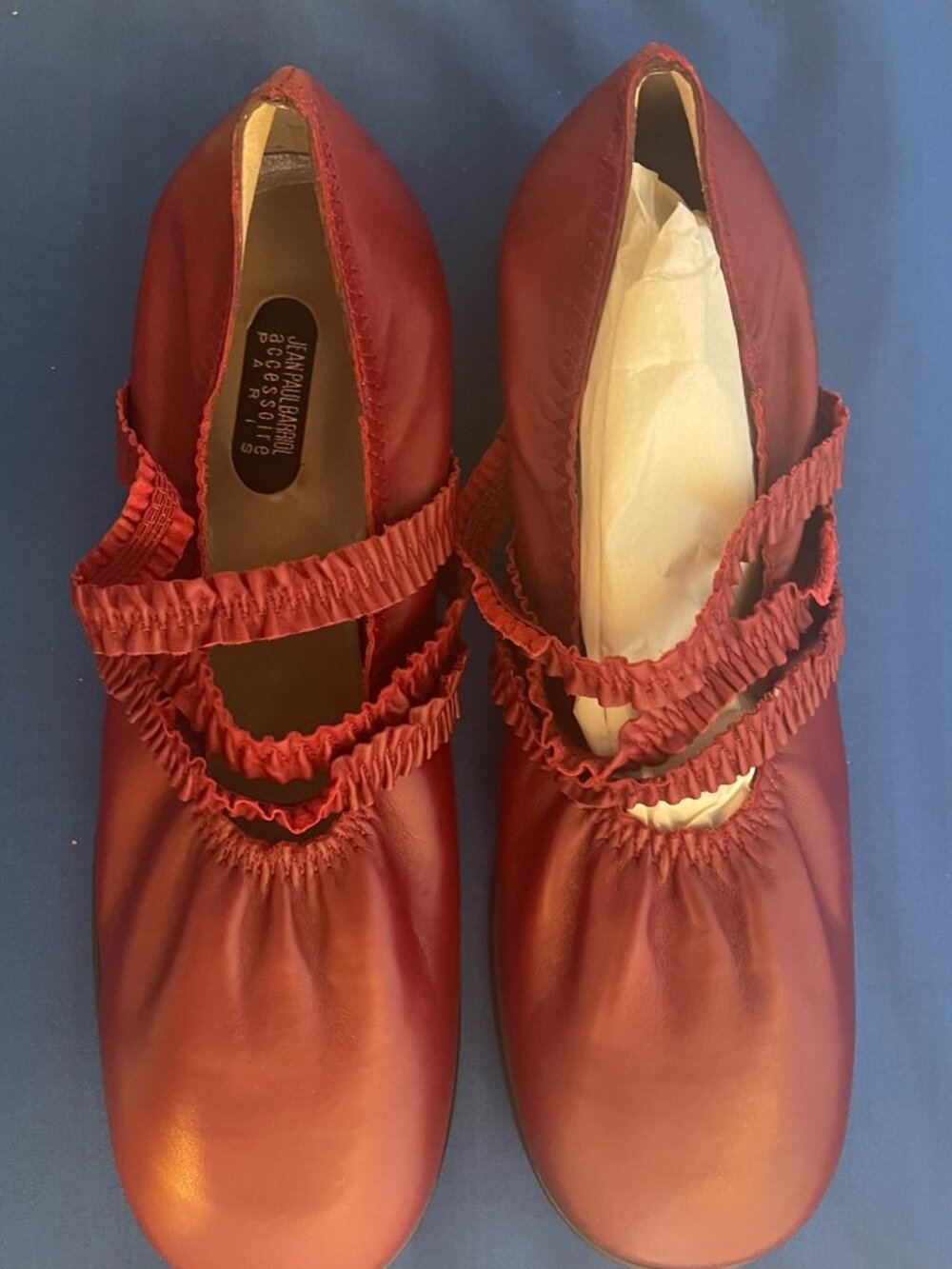 Jean Paul Barriol  “Accessoire”  Paris Sherry Leather Flats 39